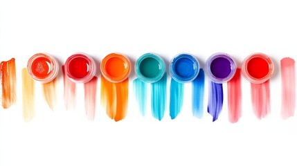 A microbiologist staining slides for microscopic analysis, isolated on white,