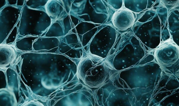 Microscopic view of cells in action.