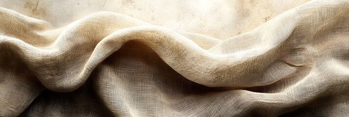 A background of faint linen texture in soft cream tones.