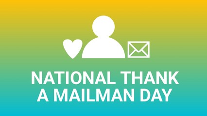 National Thank a Mailman Day web banner design illustration 