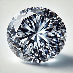 Close-up view of a large, round, brilliant-cut diamond.
