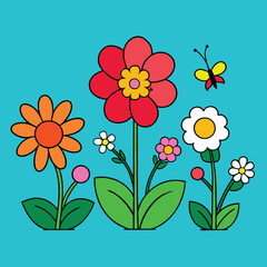 "Spring Garden Vector Illustration for Mother's Day"

