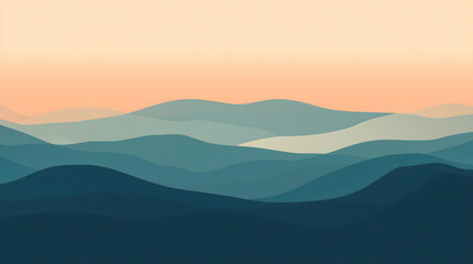 Obraz premium Soft Gradient Landscape With Harmonious Color Transitions