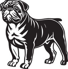 Alapaha Blue Blood Bulldog Silhouette Art