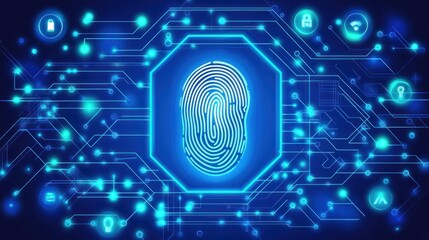Digital Fingerprint Biometric Security System Technology
