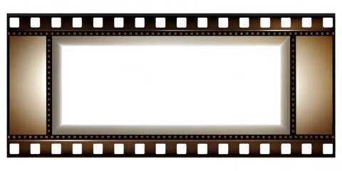 A film frame with a transparent background on a dark surface