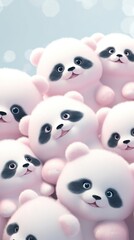 Panda toy representation portrait.