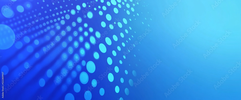 Poster Abstract blue gradient with circular pattern fading into background. Business background