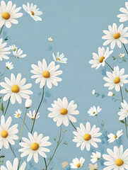 Obraz premium background daisies blue tone 