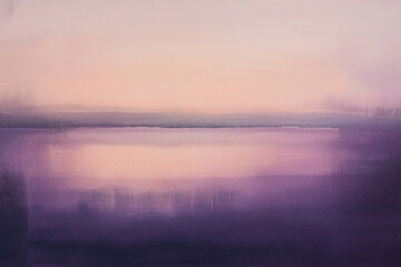 Fototapeta premium Serene twilight over a calm lake, reflecting soft pastel colors with distant mountains in the background