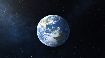 Fototapeta premium Earth, space, planet, cosmos, view, background, stars, universe, science, education