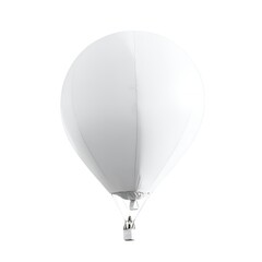Obraz premium A plain white hot air balloon floats against a white background
