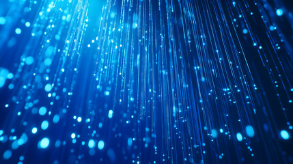 Fototapeta premium Network Connectivity Through Big Data Visualization on Blue Background