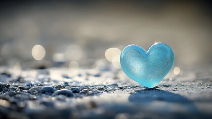 Fototapeta premium heart on the snow