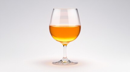 Elegant cocktail with orange slice and ice cubes. Generative AI