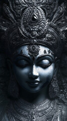 Durga Idol for Festival Celebration With Intricate Adornments