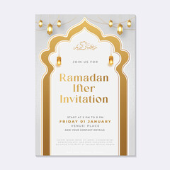 Ramadan iftar invitation stories social media design 