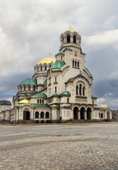 Fototapeta premium view of st. Alexander Nevsky Cathedral in Sofia, Bulgaria