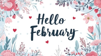 Hello February Greeting Card 