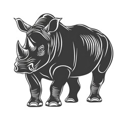 Obraz premium rhinoceros vector illustration