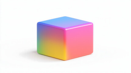 Fototapeta premium Brightly Colored Toy Block Isolated on Transparent Background