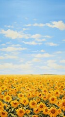 Obraz premium Sunflower field sunflower landscape outdoors.