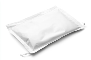 Naklejka premium A plain white packaging pouch, likely for shipping or storage purposes.