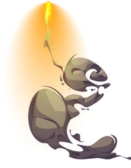 Cartoon Spaceship Trail