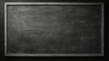 Empty Gray Chalkboard Background for Education, Presentation, and Creative Use in a School Environment