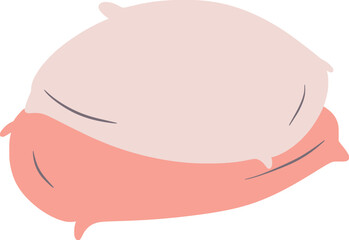 Pair of Pillow Cat Illustration