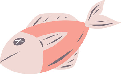 Fish Food Cat Illustration