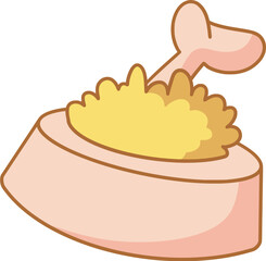 Dog Food Cute Illustration
