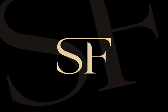 SF or FS letter logo icon design. Classic style luxury initials monogram.