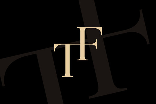 TF or FT letter logo icon design. Classic style luxury initials monogram.