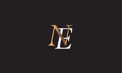 NE, EN , E , N , Abstract Letters Logo Monogram	