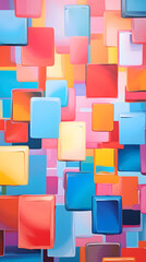 Digital retro squares painting abstract geometric pattern graphics poster background