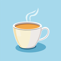 Simple flat vector illustration of a coffee cup