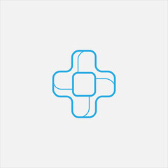 health care cross logo vector