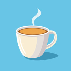 Simple flat vector illustration of a coffee cup
