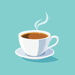 Simple flat vector illustration of a coffee cup