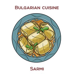 Sarmi is a traditional Bulgarian dish of cabbage or grape vine leaves stuffed with seasoned rice...