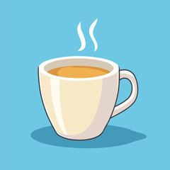 Simple flat vector illustration of a coffee cup