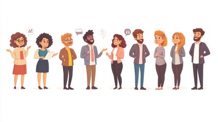 Business development isolated cartoon vector illustrations set. Diverse people discussing business plan, brainstorm startup idea, create company vision, entrepreneur develop mission vector cartoon. i