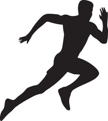 silhouette of a man running