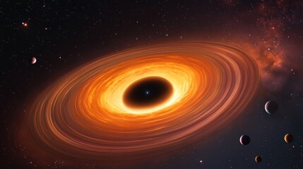 Accretion Disk Surrounding a Black Hole in Space