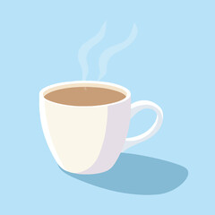 Simple flat vector illustration of a coffee cup