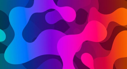 Fluid Abstract: Captivating, multi-colored fluid art, swirls and merges creating a vibrant and modern design.