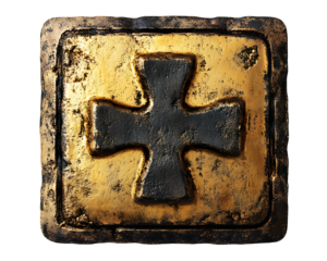 The Vintage Iron Cross Germany on Isolated White Background