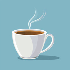 Simple flat vector illustration of a coffee cup