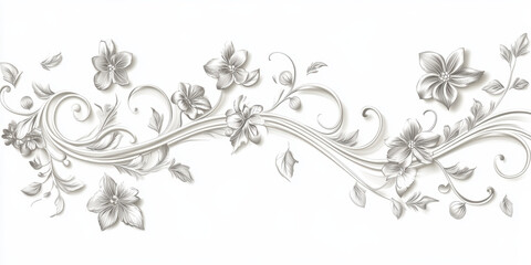 An elegant and decorative floral border